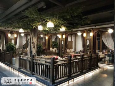 中式餐廳仿真樹