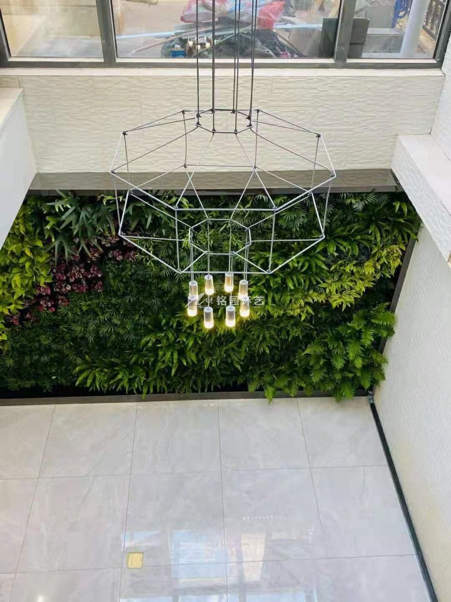 別墅植物墻，地下一層、地下室垂直綠化案例